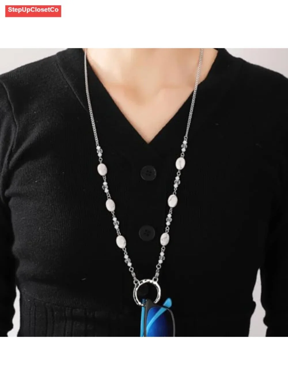 Eyeglass Chain Necklace for Women Reading Glasses Holder Multi-functional